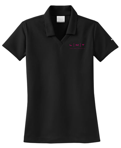 Ladies Black Polo with Fushia LMT Logo