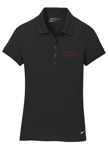 LMT Mastermind - Ladies Black Polo, Fuchsia Embroidery